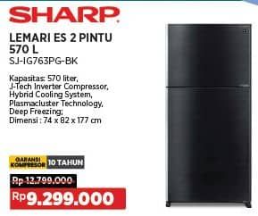Promo Harga Sharp SJ-IG763PG-BK | Kulkas Inverter 570 L  - COURTS