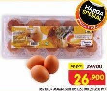 Promo Harga 365 Telur Ayam Negeri Less Cholesterol 10 pcs - Superindo