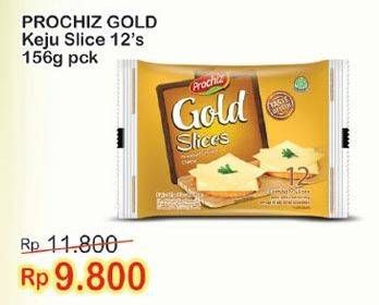 Promo Harga PROCHIZ Gold Slices 12 pcs - Indomaret