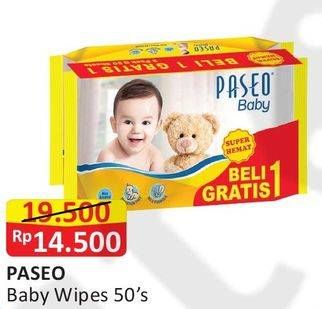 Promo Harga PASEO Baby Wipes 50 pcs - Alfamart