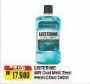 Promo Harga Listerine Mouthwash Antiseptic Cool Mint, Zero, Fresh Citrus 250 ml - Alfamart