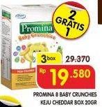 Promo Harga PROMINA 8+ Baby Crunchies Keju per 3 box 20 gr - Superindo