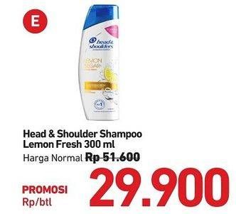 Promo Harga HEAD & SHOULDERS Shampoo Lemon Fresh 300 ml - Carrefour