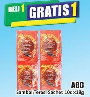 Promo Harga ABC Sambal Nusantara Terasi per 10 sachet 18 gr - Hari Hari