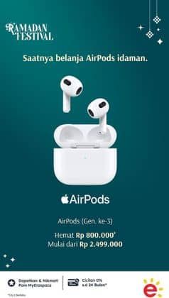 Apple AirPods  Harga Promo Rp2.499.000