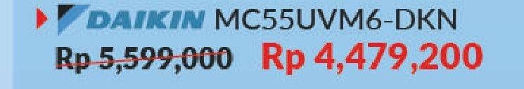 Promo Harga DAIKIN MC55UVM6 Air Purifier  - COURTS