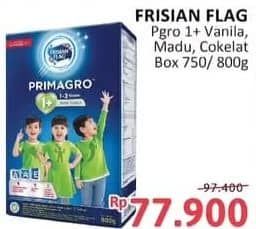 Promo Harga Frisian Flag Primagro 1+ Cokelat, Vanilla, Madu 800 gr - Alfamidi