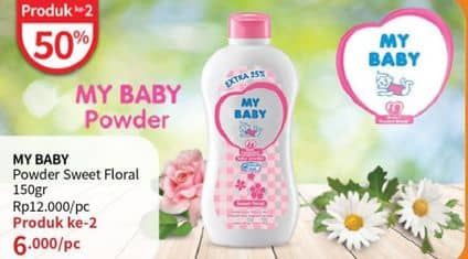 Promo Harga My Baby Baby Powder Sweet Floral 150 gr - Guardian