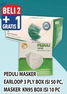 Promo Harga PEDULI Masker Earloop, KN95 10 pcs - Hypermart