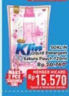 Promo Harga So Klin Liquid Detergent + Softergent Soft Sakura 750 ml - Hypermart