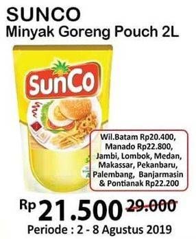 Promo Harga SUNCO Minyak Goreng 2 ltr - Alfamart