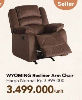 Promo Harga Wyoming 1S Recliner Sofa  - Carrefour