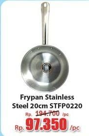 Promo Harga GOLDEN FLYING FISH FRYPAN Frypan Stainless Steel 0,8 mm  - Hari Hari