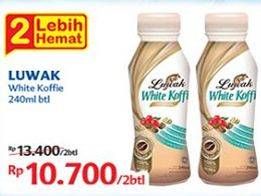 Promo Harga Luwak White Koffie per 2 botol 240 ml - Indomaret