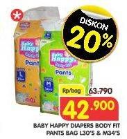 Promo Harga Baby Happy Body Fit Pants L30, M34  - Superindo