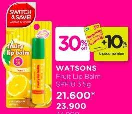 Promo Harga WATSONS Fruity Lip Balm 3 gr - Watsons