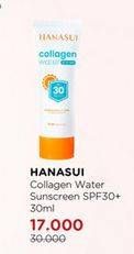 Promo Harga Hanasui Collagen Water Sunscreen SPF 30 30 ml - Watsons