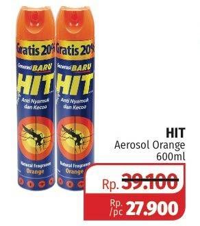 Promo Harga HIT Aerosol Orange 600 ml - Lotte Grosir