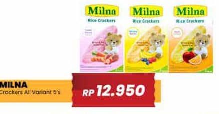 Promo Harga Milna Rice Crackers All Variants 5 pcs - Yogya