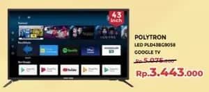 Promo Harga Polytron PLD43BG9058 Smart Cinemax Google TV 43 Inch  - Yogya