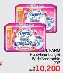 Promo Harga Charm Pantyliner Long & Wide Absorbent Fit Breathable Parfume 20 pcs - LotteMart