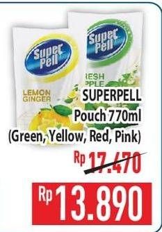 Promo Harga Super Pell Pembersih Lantai Fresh Apple, Lemon Ginger 770 ml - Hypermart