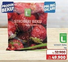 Promo Harga CHOICE L Strawberry Beku 1 kg - Lotte Grosir