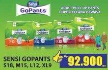 Promo Harga Sensi GoPants Adult Diapers S18, M15, L12, XL9  - Hari Hari