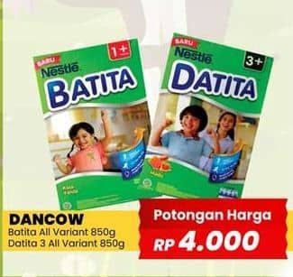 Promo Harga Dancow Batita Susu Pertumbuhan All Variants 850 gr - Yogya