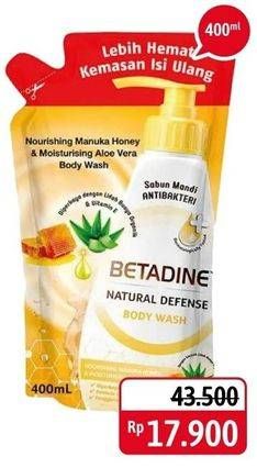 Promo Harga BETADINE Natural Defense Body Wash 400 ml - Alfamidi