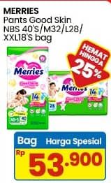 Promo Harga Merries Pants Good Skin S40, M32, L28, XXL18 18 pcs - Indomaret