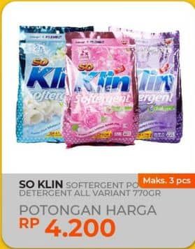 Promo Harga So Klin Softergent All Variants 770 gr - Yogya