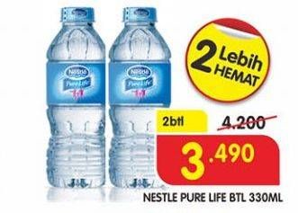 Promo Harga NESTLE Pure Life Air Mineral per 2 botol 330 ml - Superindo