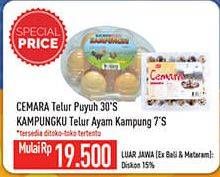Promo Harga CEMARA Telur Puyuh/KAMPUNGKU Telur Ayam Kampung   - Hypermart