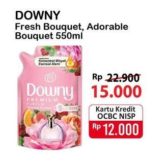 Promo Harga DOWNY Premium Parfum Adorable Bouquet, Fresh Bouquet 550 ml - Alfamart
