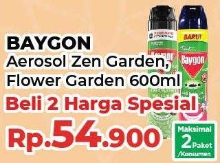 Promo Harga BAYGON Insektisida Spray Zen Garden, Flower Garden 600 ml - Yogya