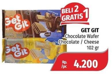 Promo Harga GET GIT Wafer Assorted Chocolate, Cheese 102 gr - Lotte Grosir