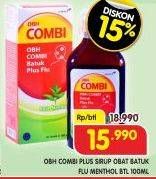 Promo Harga Obh Combi Obat Batuk Plus Flu Menthol 100 ml - Superindo