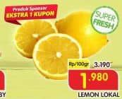 Promo Harga Jeruk Lemon Lokal per 100 gr - Superindo