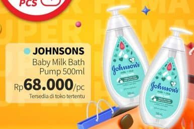 Promo Harga Johnsons Baby Milk Bath Milk + Rice 500 ml - Guardian