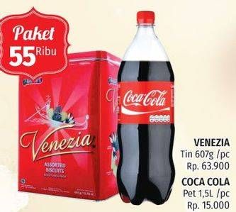 Promo Harga Paket 55rb (Venezia 607gr + Coco Cola 1,5ltr)  - LotteMart