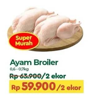 Promo Harga Ayam Broiler 600 gr - TIP TOP