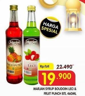 Promo Harga MARJAN Syrup Boudoin Leci, FruitPunch 460 ml - Superindo