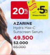 Promo Harga Azarine Hydramax-C Sunscreen Serum SPF 50 40 ml - Watsons