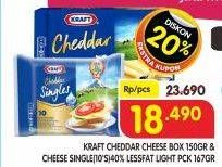 Promo Harga Kraft Cheese Cheddar/Singles Cheese  - Superindo