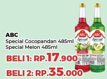 Promo Harga ABC Syrup Special Grade Melon, Coco Pandan 485 ml - Yogya