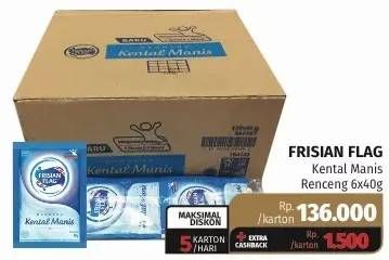 Promo Harga FRISIAN FLAG Susu Kental Manis per 6 sachet 40 gr - Lotte Grosir