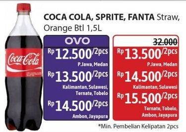 Coca Cola, Sprite, Fanta Strawberry, Orange