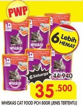 Promo Harga Whiskas Adult Cat Food 85 gr - Superindo