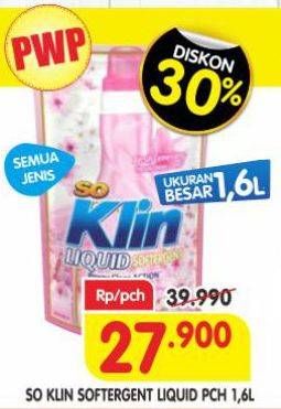 Promo Harga So Klin Liquid Detergent All Variants 1600 ml - Superindo